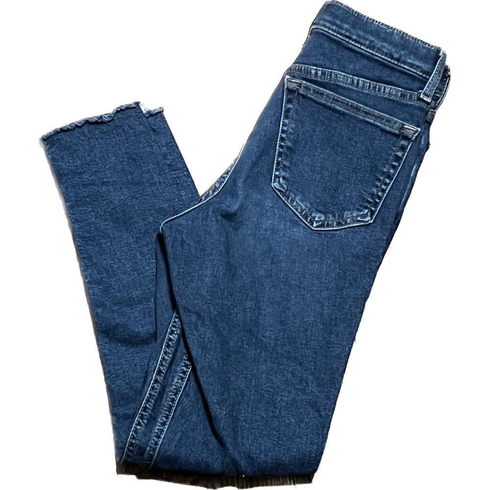 Top shop, women’s jeans, Moto, Jamie, frayed ankle, mid rise, jeans women’s 26